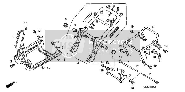 90107449000, Tornillo,  Fijacion PORTA-, Honda, 3